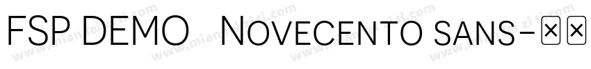 FSP DEMO   Novecento sans字体转换